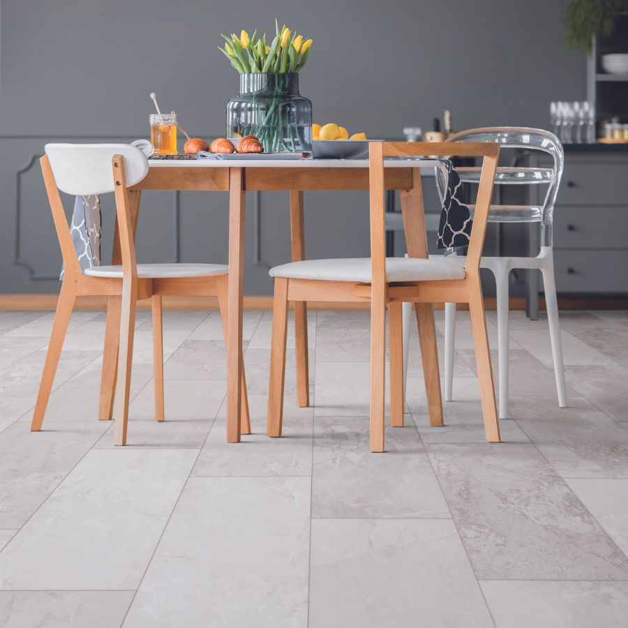 Tile in a dining room